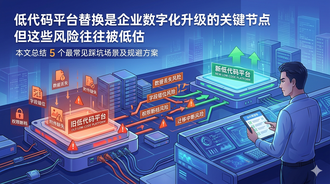 低代码平台替换前必看:5个数据迁移风险与规避方案