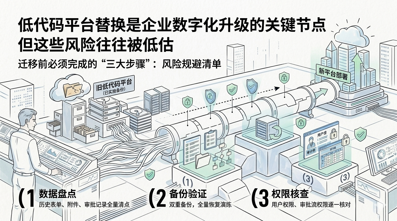 低代码平台替换,企业历史数据如何安全迁移不丢失